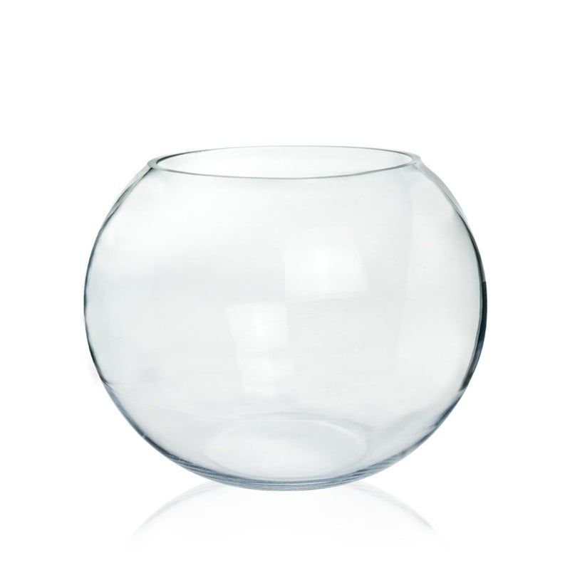 Craft And Party, Glass Bubble Bowl, 4.5" Height x 6" Width Glass Fish Bowl Vase, Bubble Bowl vase for Terrarium, Flower vase Centerpiece - Image 1