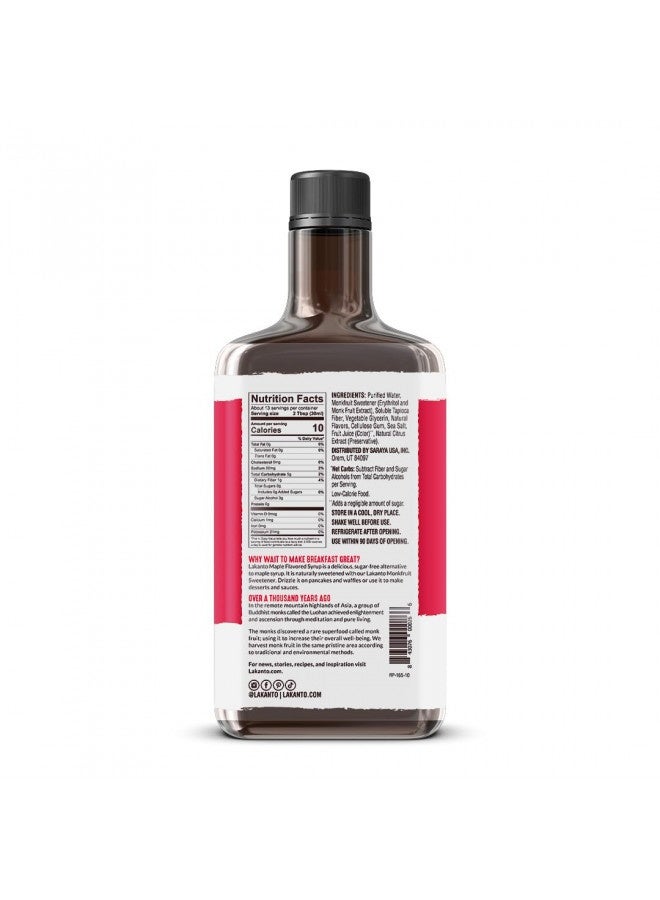 LAKANTO Lakanto Sugar Free Maple Syrup - Monk Fruit Sweetener, Keto Diet Friendly, Vegan, 1G Net Carbs, Pancakes, Waffles, Oatmeal, Coffee, Tea, Granola, Frosting, Marinade, Dressing (13 Fl Oz - Pack Of 1)  - Image 1