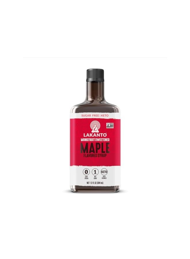 LAKANTO Lakanto Sugar Free Maple Syrup - Monk Fruit Sweetener, Keto Diet Friendly, Vegan, 1G Net Carbs, Pancakes, Waffles, Oatmeal, Coffee, Tea, Granola, Frosting, Marinade, Dressing (13 Fl Oz - Pack Of 1)  - Image 2