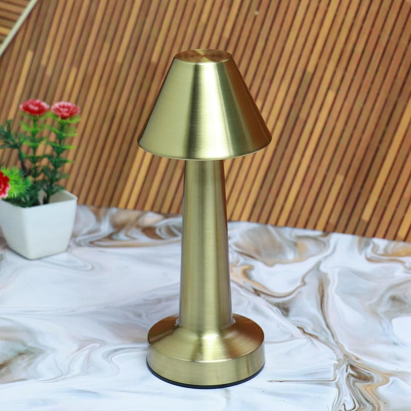 CrownLit Personalised Touch Desk Lamp Metal Gold Finish Customisable Name - Image 3