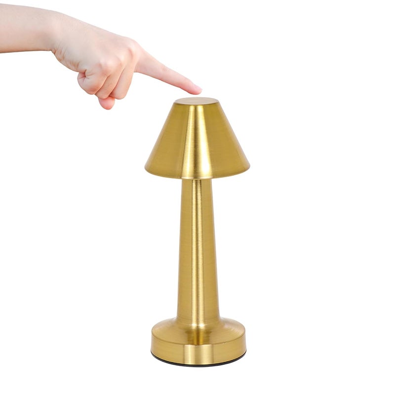 CrownLit Personalised Touch Desk Lamp Metal Gold Finish Customisable Name - Image 2