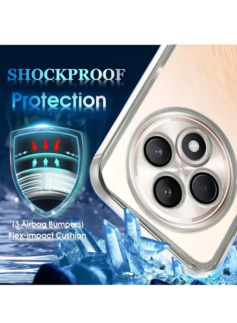 دبليو تيك Oppo Reno12 F 4G / 5G 2024 غطاء حماية PU فاخر مطلي بالشفاه المرتفعة - فضي - Image 3