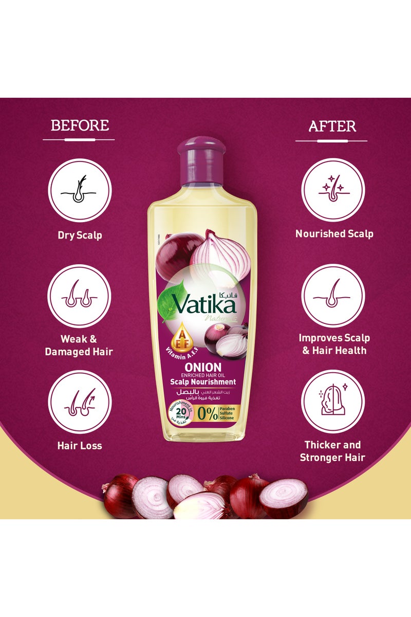 Vatika Naturals Onion Hair Oil 300ml - Image 3