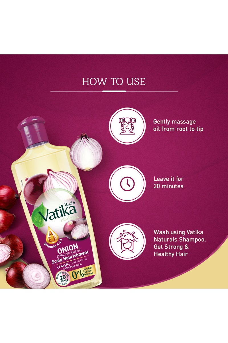 Vatika Naturals Onion Hair Oil 300ml - Image 5