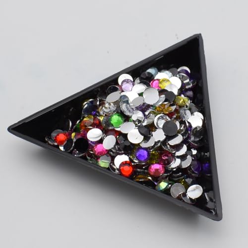 BCQLI 20pcs White Triangle Bead Sorting Trays, Magical Tray for Rhinestones for Flipping Flatback Rhinestones - Image 2