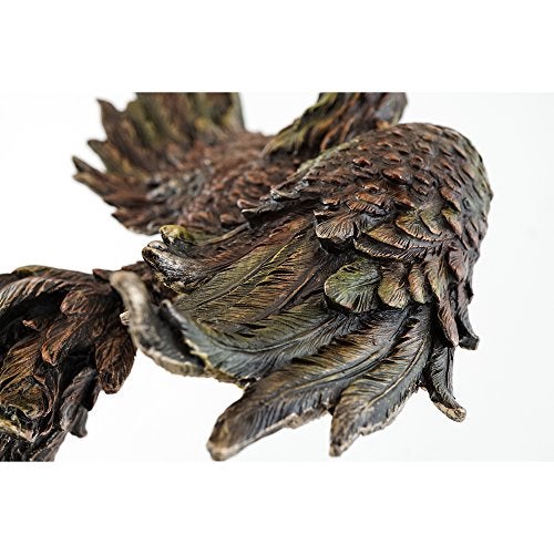 Top Collection Mythical Rising Fire Phoenix Statue - Legendary Immortal Bird Sculpture in Premium Cold Cast Bronze - 12.25-Inch Powerful and Majestic Figurine - Image 5