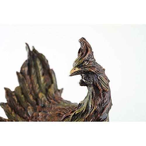Top Collection Mythical Rising Fire Phoenix Statue - Legendary Immortal Bird Sculpture in Premium Cold Cast Bronze - 12.25-Inch Powerful and Majestic Figurine - Image 4