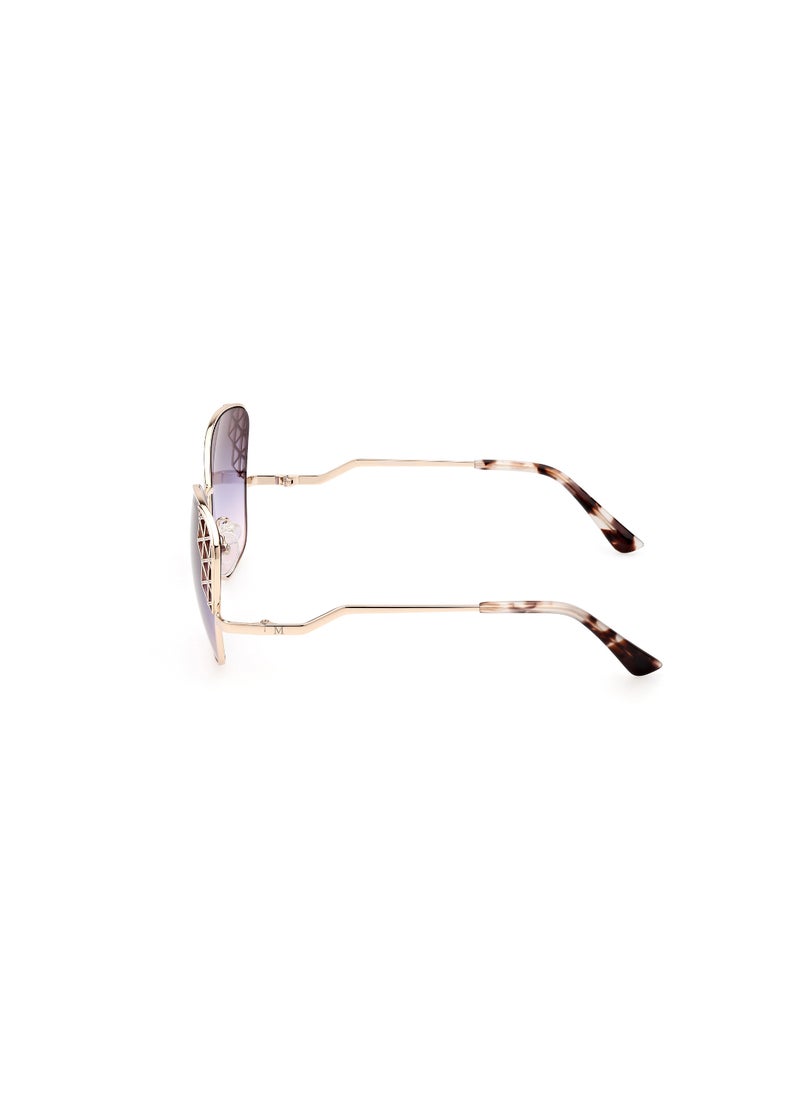 GUESS BY MARCIANO Women's Mirrored Butterfly Shape Metal Sunglasses GM083032Z61 - Lens Size: 61 Mm - Gold  - Image 4