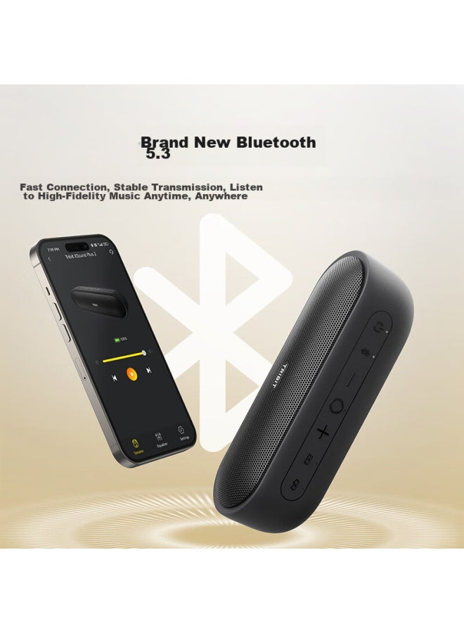 Tribit مكبر صوت بلوتوث لاسلكي محمول Xsound Plus2 مع صوت جهير قوي، مكبر صوت مقاوم للماء في الهواء الطلق، مكبر صوت للكمبيوتر، هدية عيد ميلاد - Image 5