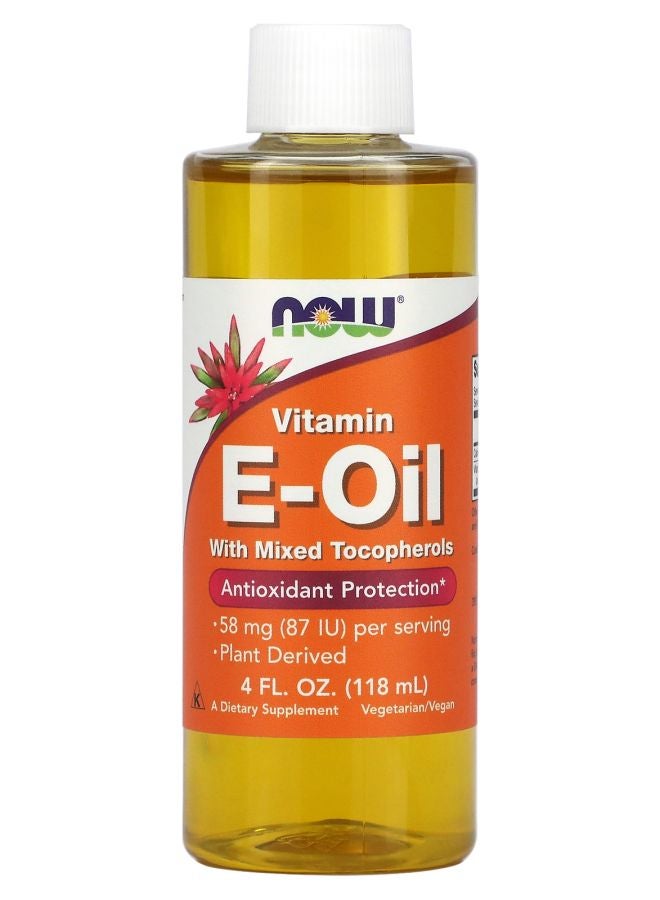 now Vitamin E-Oil with Mixed Tocopherols 4 fl oz (118 ml)