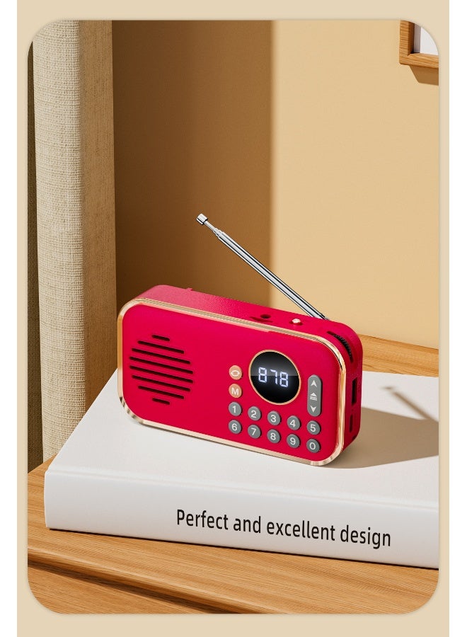 NIBEMINENT Radio For Seniors Walkman Bluetooth Speaker Portable Music Player Usb Flash Drive Retro Stereo  - Image 2