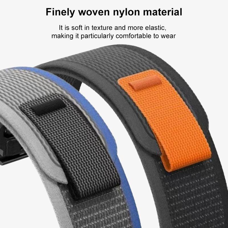 erorex For Huawei Watch Fit3 / Fit4 / Fit4 Pro Nylon Loop Sport Watch Band(Deep Black) - Image 4