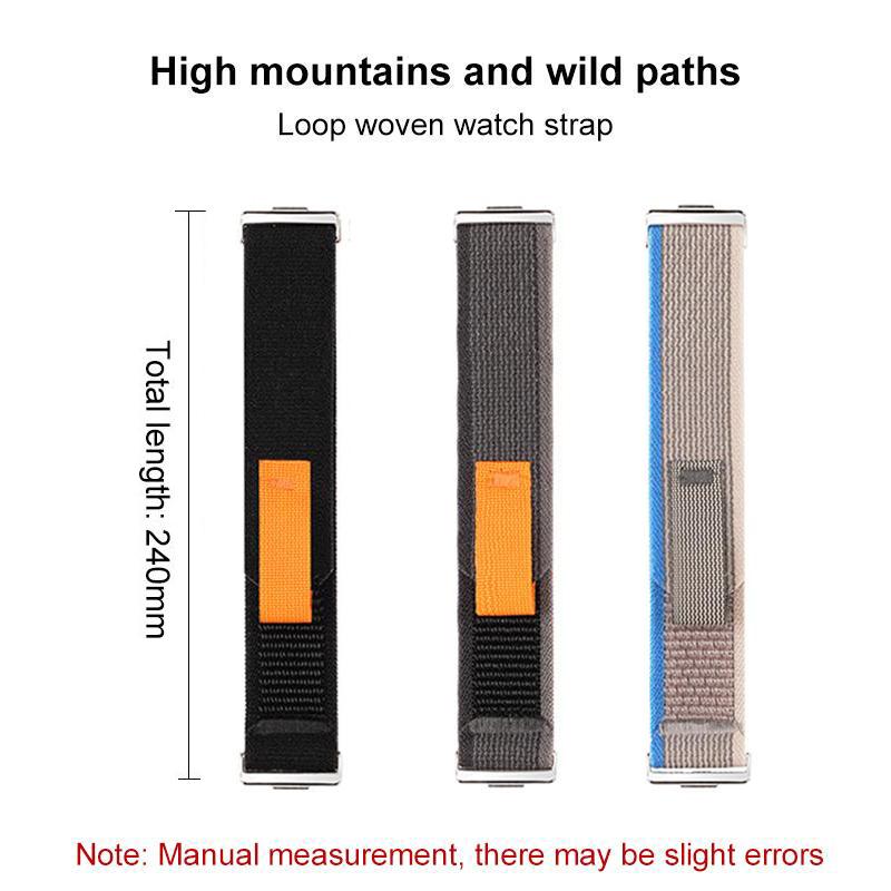 erorex For Huawei Watch Fit3 / Fit4 / Fit4 Pro Nylon Loop Sport Watch Band(Deep Black) - Image 3