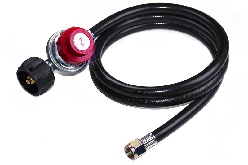 DOZYANT 0-30 PSI Adjustable Propane Regulator with 4 Feet QCC1/Type1 Hose - Fits for Propane Burner Turkey Fryer Smoker and More Appliances - Safety Certified - Image 1