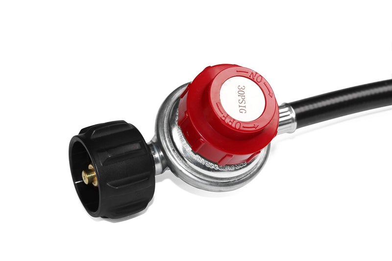 DOZYANT 0-30 PSI Adjustable Propane Regulator with 4 Feet QCC1/Type1 Hose - Fits for Propane Burner Turkey Fryer Smoker and More Appliances - Safety Certified - Image 3