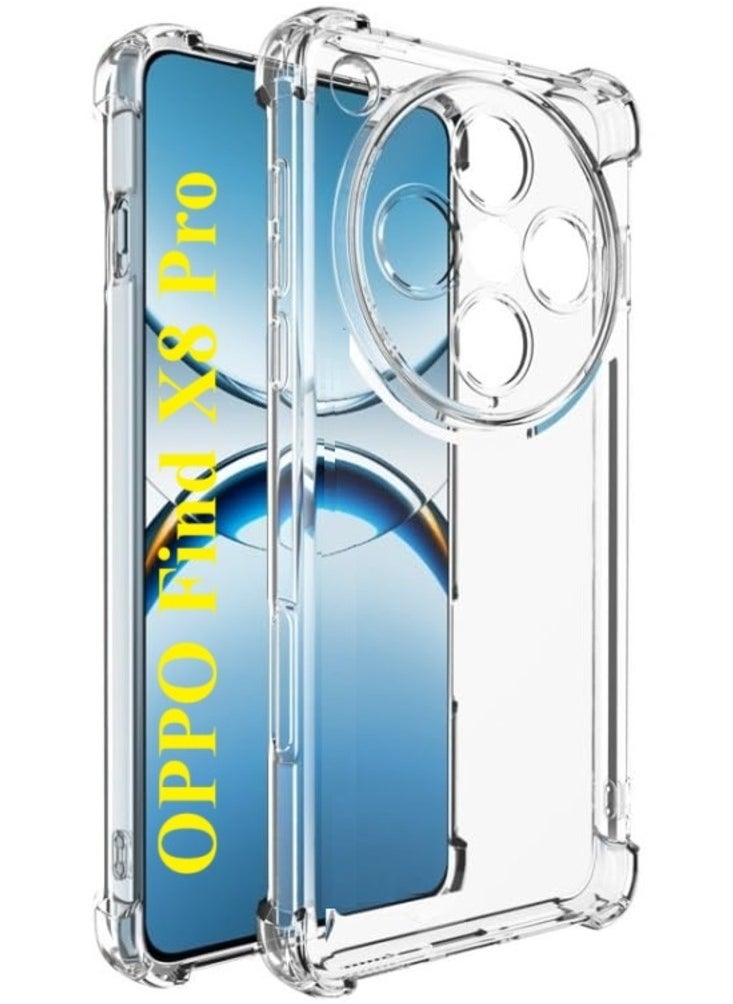 Generic Case for OPPO Find X8 Pro, Clear Slim Crystal Case Anti-Scratch Bumper Cover Flexible Soft TPU Anti-Fall Reinforced Corner Shockproof Transparent Case for OPPO Find X8 Pro  - Image 1