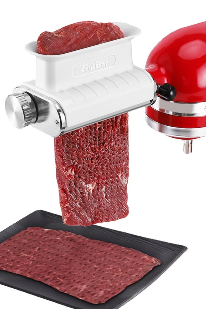 MEAT TENDERIZER ATTACHMENT FOR KITCHENAID STAND MIXER ADJUSTABLE MEAT TENDERIZER MACHINE FOR BEEF PORK STEAK TENDERIZER TOOL WITH 3 THICKNESS SETTINGS DISHWASHER SAFE