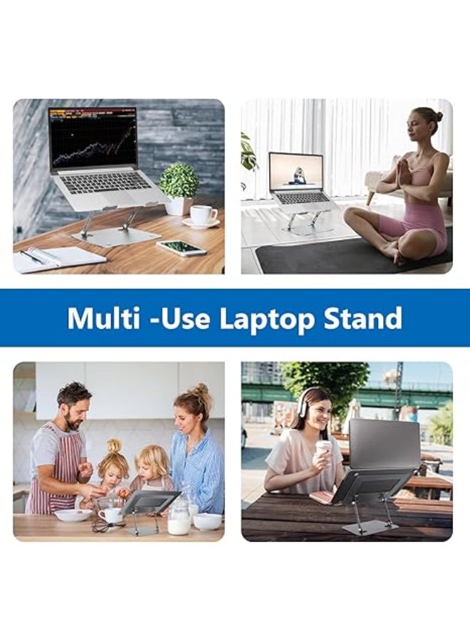 Adjustable Laptop Stand for Desk – Stable & Portable Riser Compatible with 10–17.3" Laptops and Tablets - Image 3