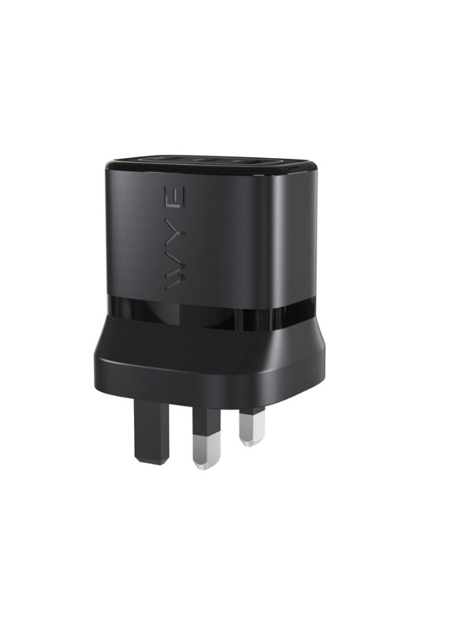 واي شاحن سريع 67 واط | محول طاقة بمنفذي USB-C و USB-A | تقنية GaN | شاحن جداري سريع الشحن | متوافق مع الهواتف الذكية والأجهزة اللوحية وأجهزة الكمبيوتر المحمولة | أسود - Image 5