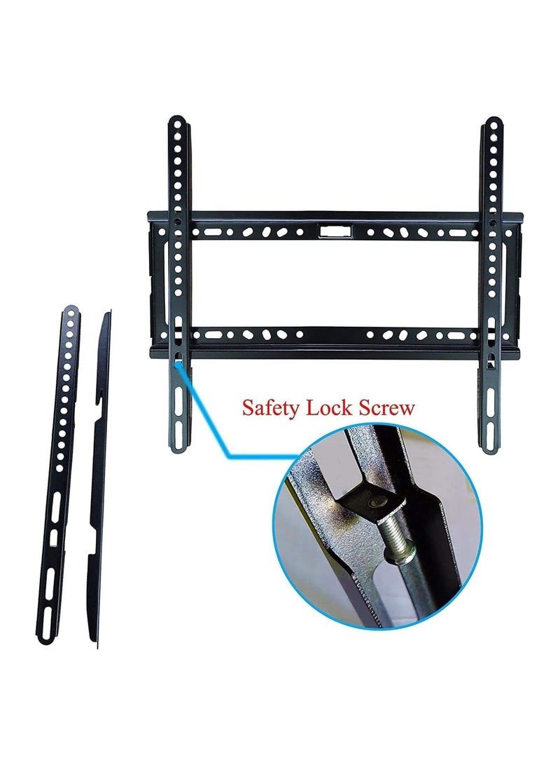 Heavy Duty Fixed Wall Mount Suitable For TV's Size "32 - 80" Inch Mate Finish Black Color - Image 3