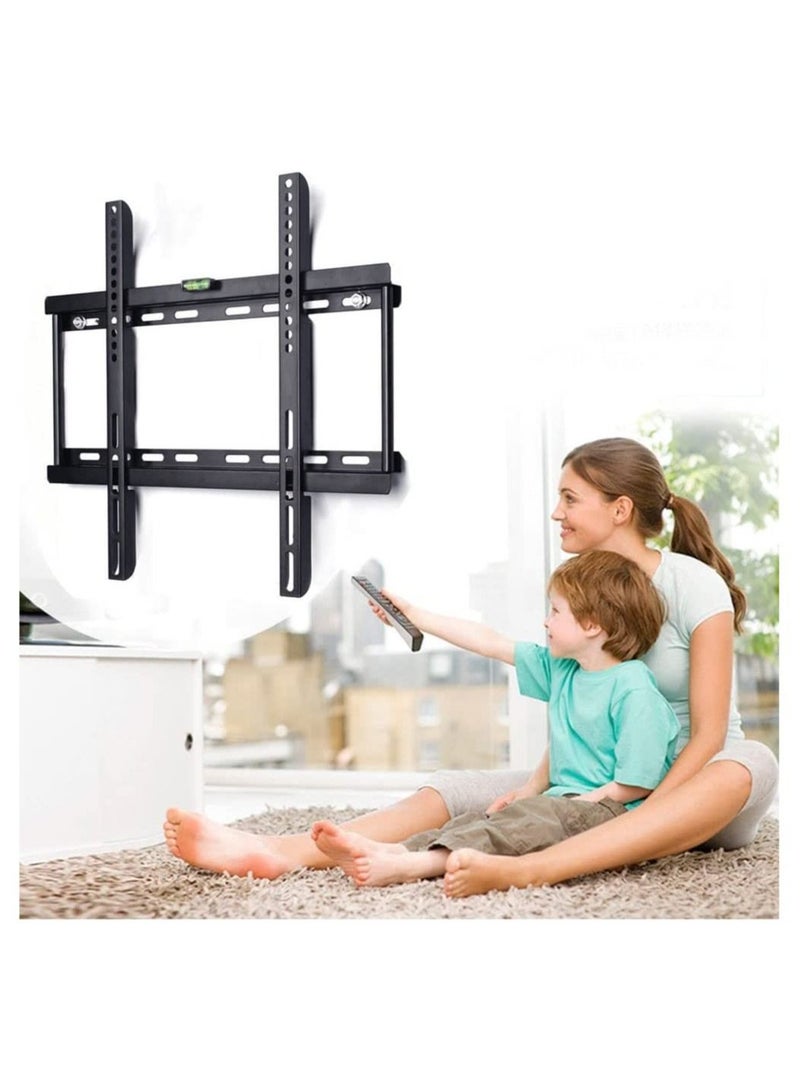 Heavy Duty Fixed Wall Mount Suitable For TV's Size "32 - 80" Inch Mate Finish Black Color - Image 4