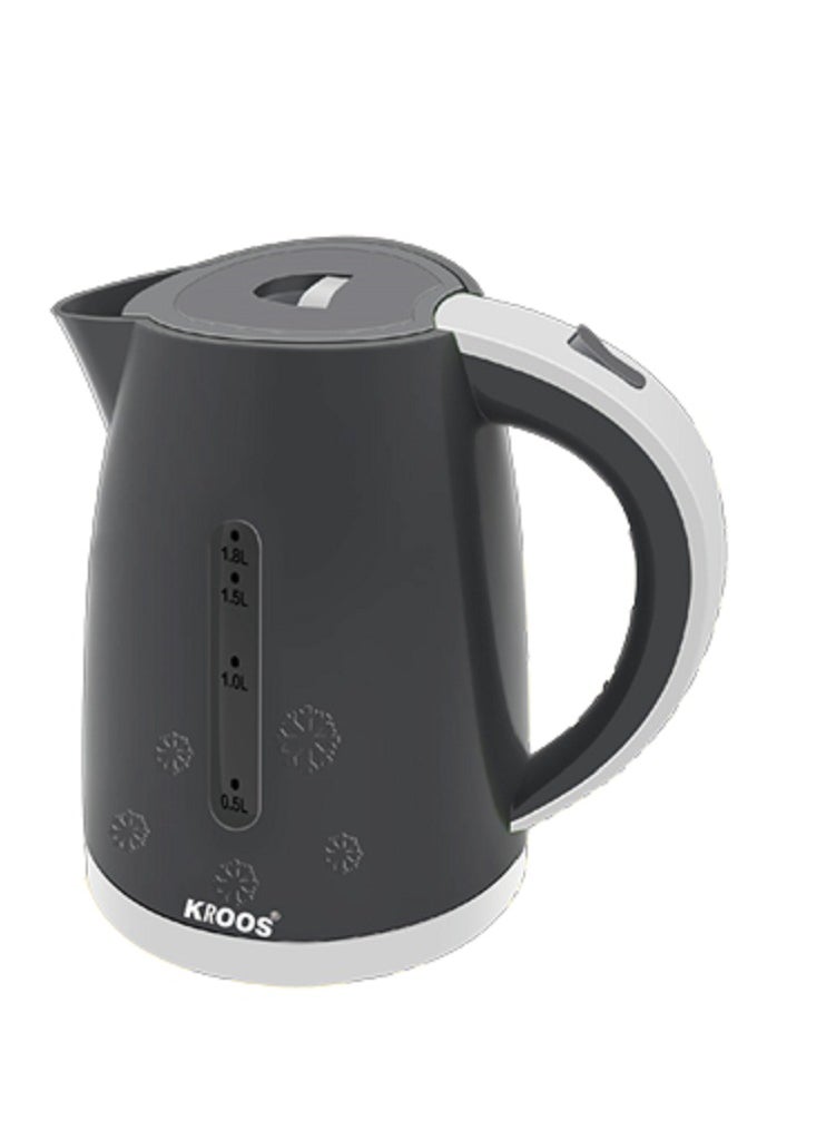 KROOS Cross Electric Glass Kettle 1500W | BPA Free Hot Water Kettle | Auto Stop & Dry Boil Protection KR-5454 1.8L 