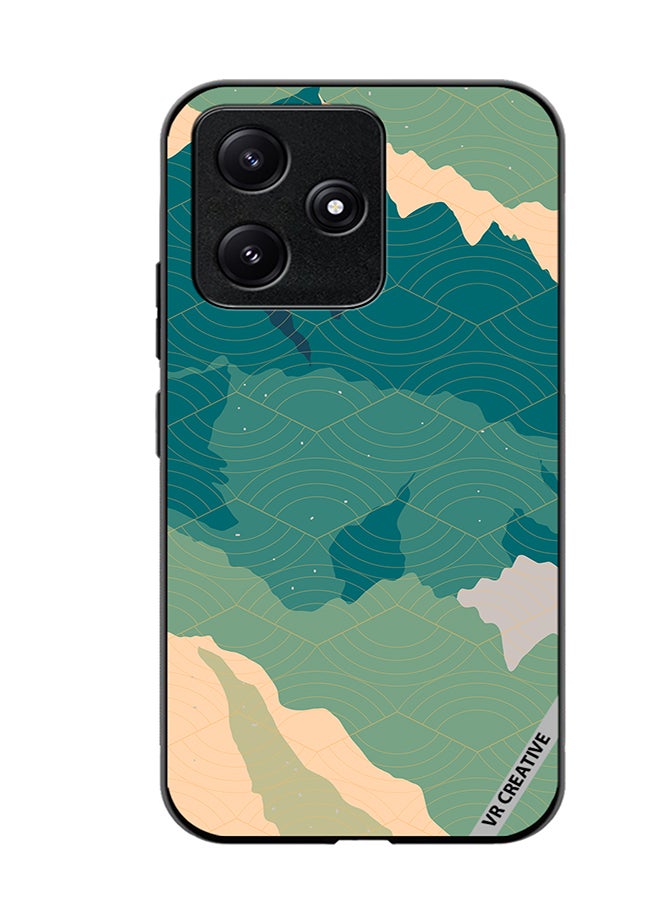 VR CREATIVE Protective Case Cover For Xiaomi Poco M6 Pro 5G Line Art Landscape Design Multicolour - Image 1