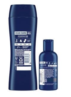 Suave Suave Body Wash, Shampoo & Conditioner 3-in-1, Citrus Rush for Men, Travel Size + Shampoo and Conditioner 2-in-1, Ocean Charge for Men, Full Size, Twin Pack (3 Piece Set)  - Image 2