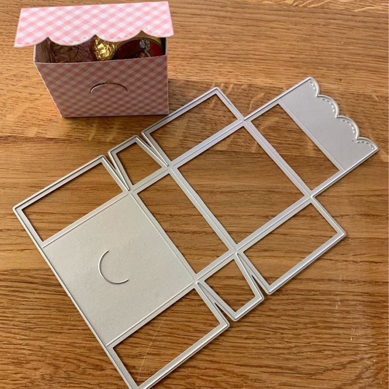 Anxendong Gift Box Making Metal Die Cuts Cutting Dies, Gift Box Making Paper Cards Cutting Dies Cut Stencils for DIY Embossing Card Making Book Tags Decorative Paper Dies Scrapbooking - Image 1