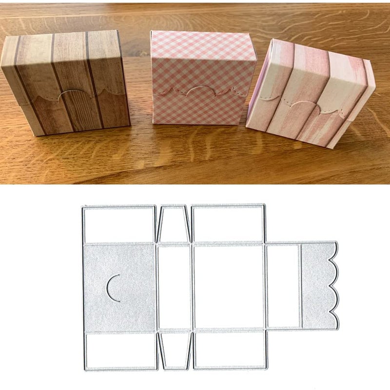 Anxendong Gift Box Making Metal Die Cuts Cutting Dies, Gift Box Making Paper Cards Cutting Dies Cut Stencils for DIY Embossing Card Making Book Tags Decorative Paper Dies Scrapbooking - Image 2