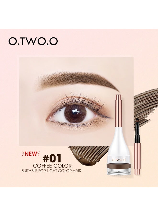 OTWOO OTWO.O Eyebrow Cream – Waterproof 3D Brow Shaping Gel (Coffee Color #1) - Image 3