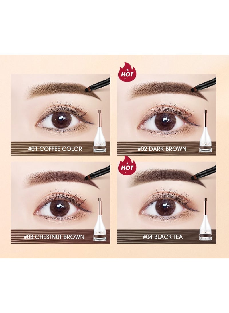 OTWOO OTWO.O Eyebrow Cream – Waterproof 3D Brow Shaping Gel (Coffee Color #1) - Image 2