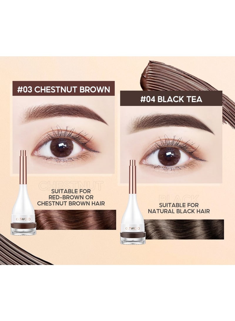 OTWOO OTWO.O Eyebrow Cream – Waterproof 3D Brow Shaping Gel (Coffee Color #1) - Image 4