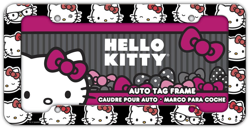 Chroma Graphics 42558 Hello Kitty Emoji Heads Plastic Frame, 12.5x6.25x0.2, Black/White/Red - Image 1
