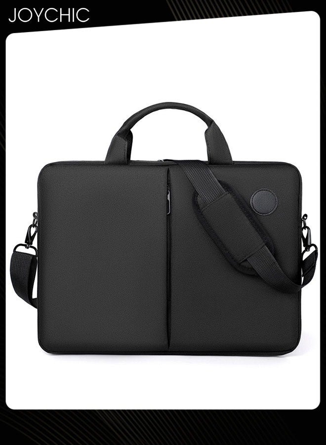 Joychic 360° Protective Laptop Netbook Messenger Shoulder Bag with Adjustable Shoulder Straps Durable Wear-resistant Briefcase for Men Women School Work Office Travel Black - Image 5