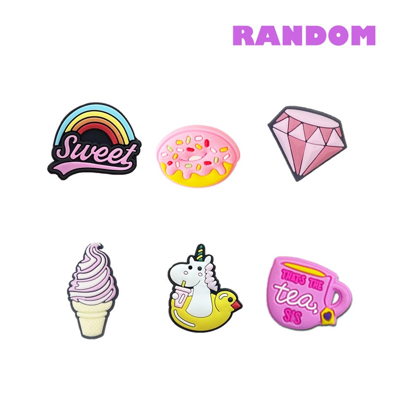 CXPHT 35,50,100 Pcs Random PVC Shoe Charms,Garden Shoes Cute Shoe Charms Decoration with Different Designs Shape for Girls,Boys and Adult Party Gift(100) - Image 4