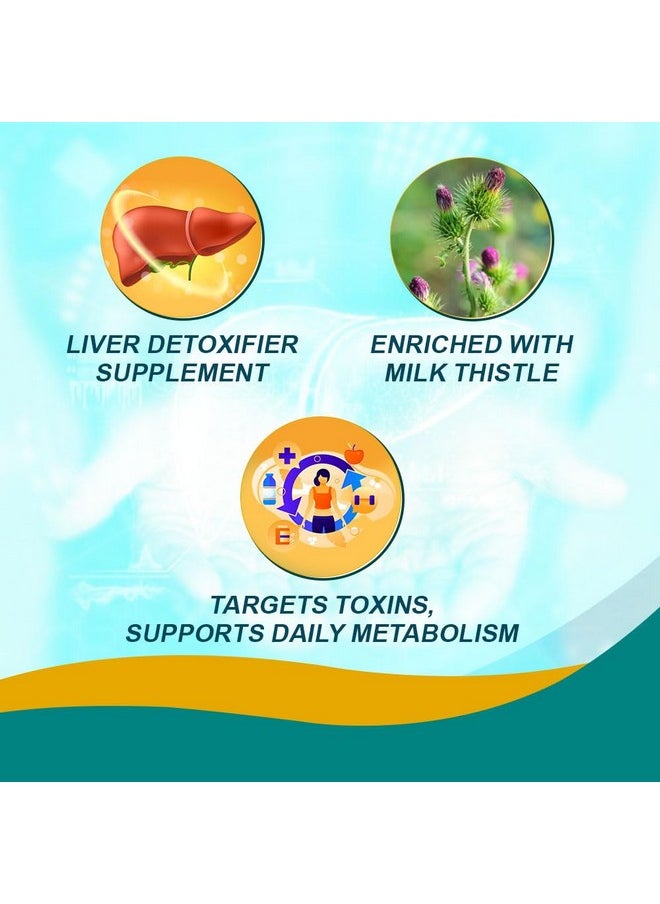 هيلث آيد - HealthAid Livercare | مكمل غذائي لتنقية الكبد يحتوي على مستخلص شوك الحليب والهندباء والكولين والإينوزيتول لدعم صحة الكبد | يساعد في علاج مشاكل الكبد الدهنية، مع تركيبة طبيعية لتنقية الكبد - 60 قرصًا نباتيًا - Image 1