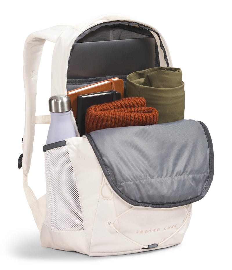 THE NORTH FACE Women's Jester Luxe Everyday Laptop Backpack, Gardenia White/Burnt Coral Metallic, One Size - Image 5