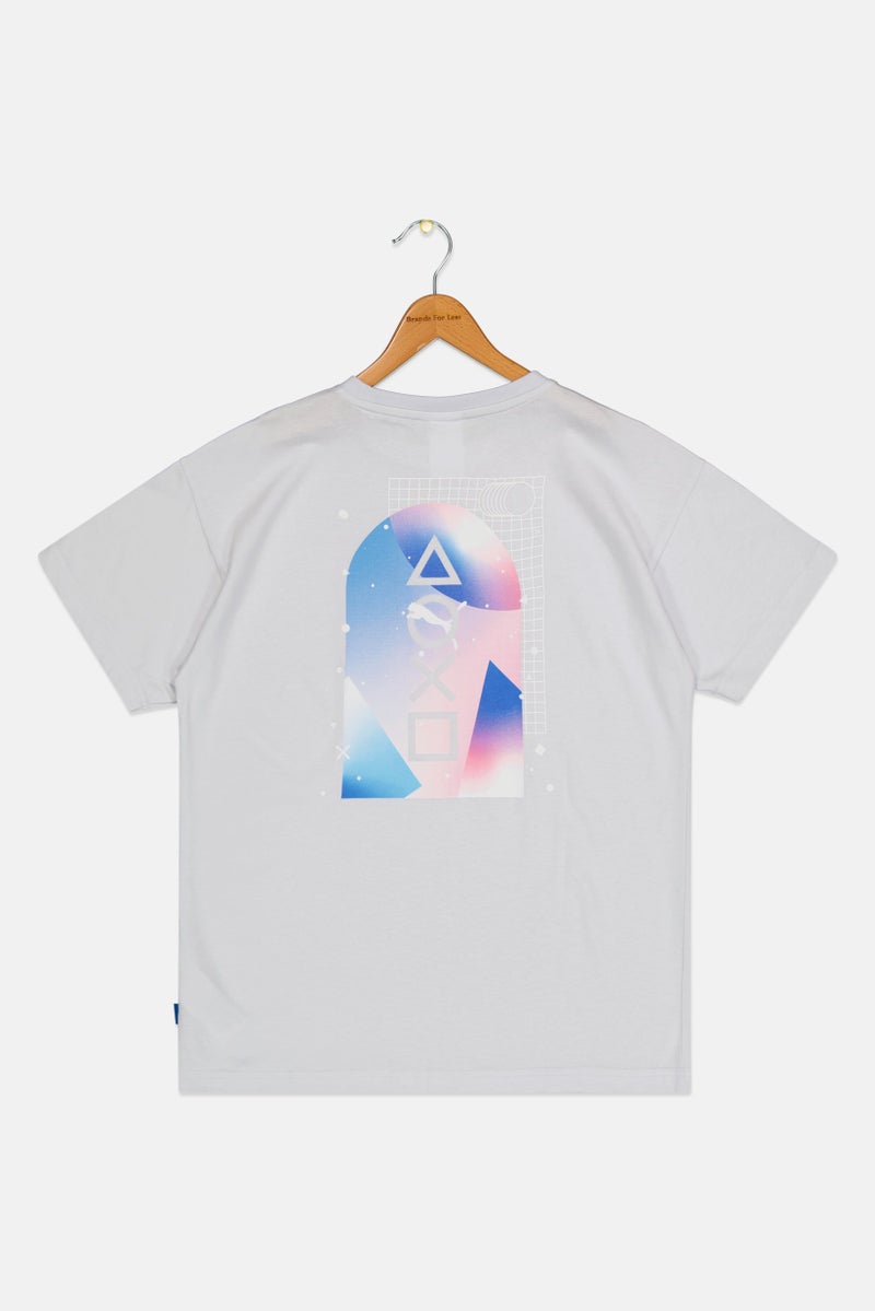 PUMA قميص رياضي للأطفال الأولاد بأكمام قصيرة مناسب، أزرق فاتح - Image 3