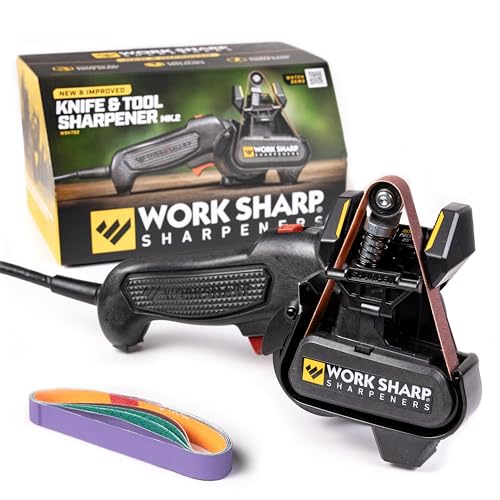 Work Sharp MK2 Electric Knife Sharpener Replacement Belts Adjustable 2Speed Knife Sharpening System for Kitchen Knives Pocket Knives Scissors Axes Garden Tools - Image 1