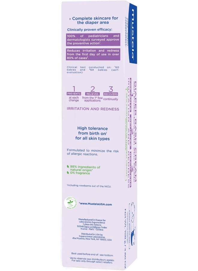 Mustela, Baby, Diaper Rash Cream 1-2-3, Fragrance Free, 3.80 oz (108 g) - Image 3