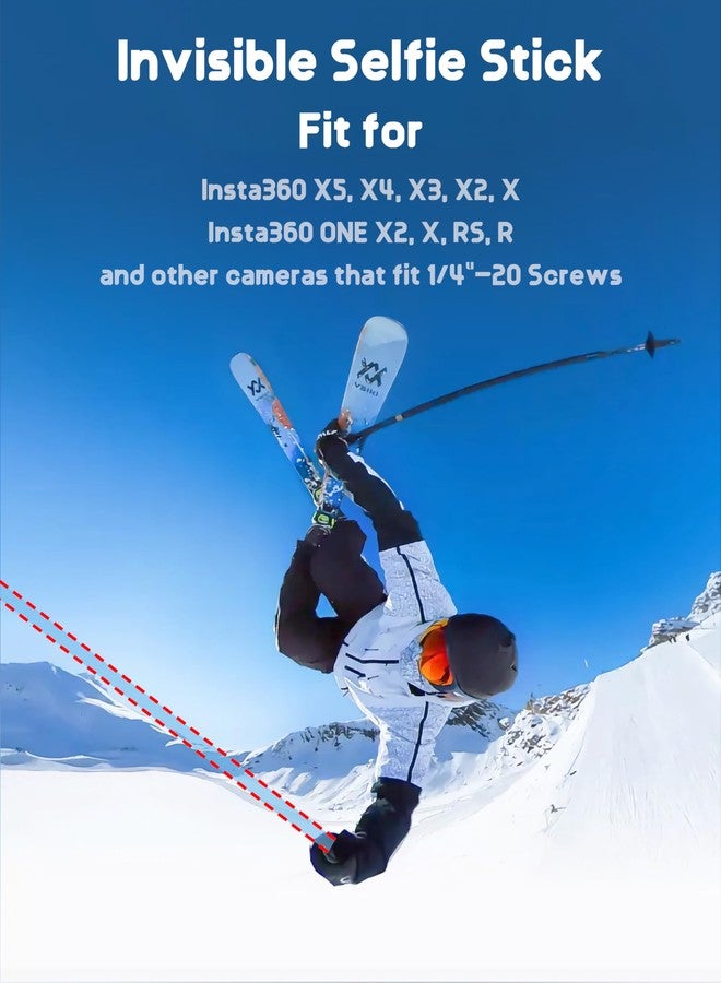 BMZX 118" Long Selfie Stick for 360 Cameras GoPro,9.8ft with Wireless Remote, Selfie Stick for iPhone, Android, Fit for Insta360 X5, X4, GoPro,DJI Action 5 Pro Osmo Pocket 3(29 to 118") - Image 4
