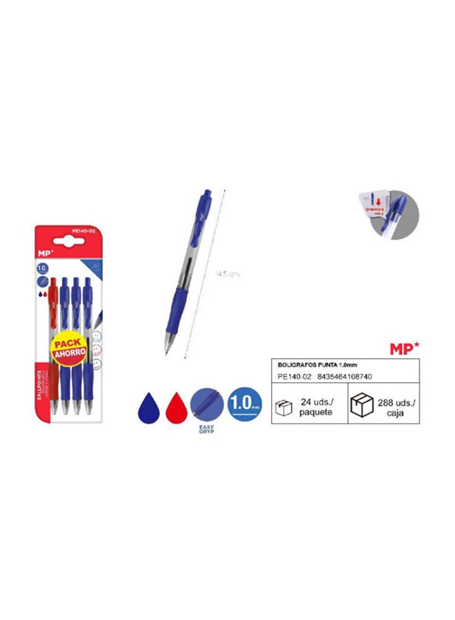 MP أقلام حبر جاف 1.0 مم