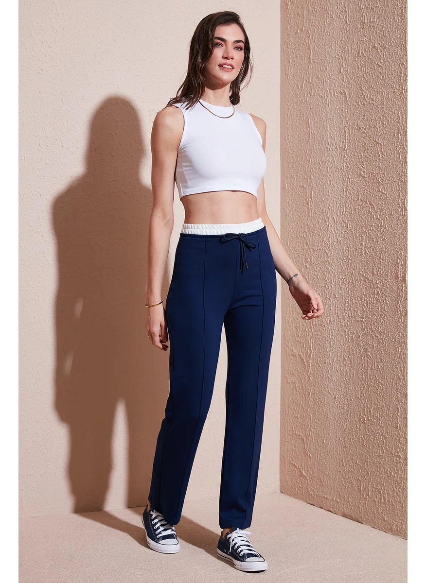 Lela Stretch Slim Fit High Waist Wide Leg Grass Tracksuit Bottoms Women's Tracksuit Bottoms 5866078