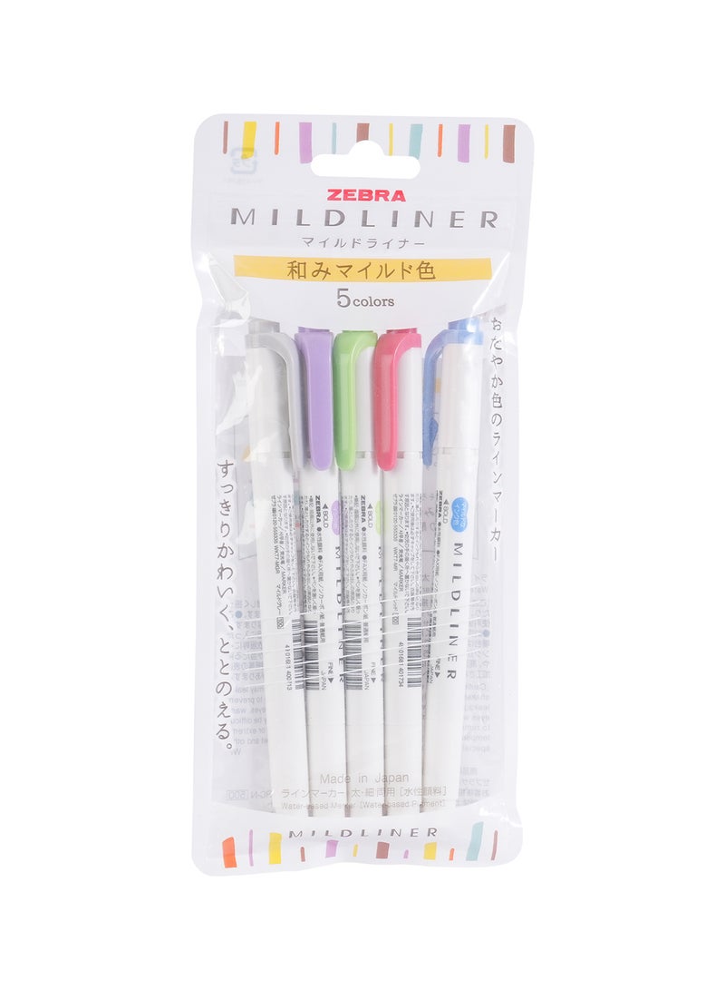 زيبرا مظهر ميلدلاينر 5 الوان , مستلزمات المدرسة والمكتب ، لتخطيط دفتر اليوميات , الملاحظات , الرسم - Image 1