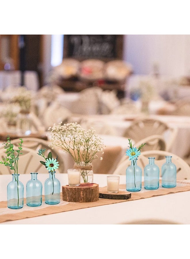 MDLUU 6-Pack Glass Bud Vase, Apothecary Bottle Vase, Decorative Glass Bottle For Wedding Centerpiece, Home Decor (Blue) - Image 5