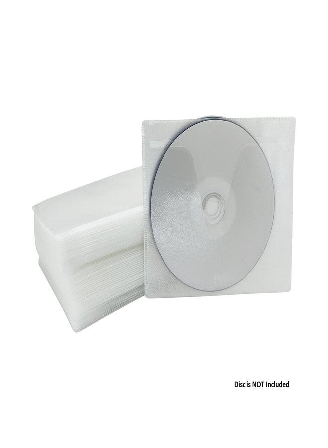 Progo White CD, DVD and Blu-Ray Disc Double-Sided Plastic Sleeves with Non-Woven Fabric for CD, DVD and BluRay Disc Storage, Refill Insert CD Wallets, 100 Pack (200 pcs Discs Capacity). - Image 4