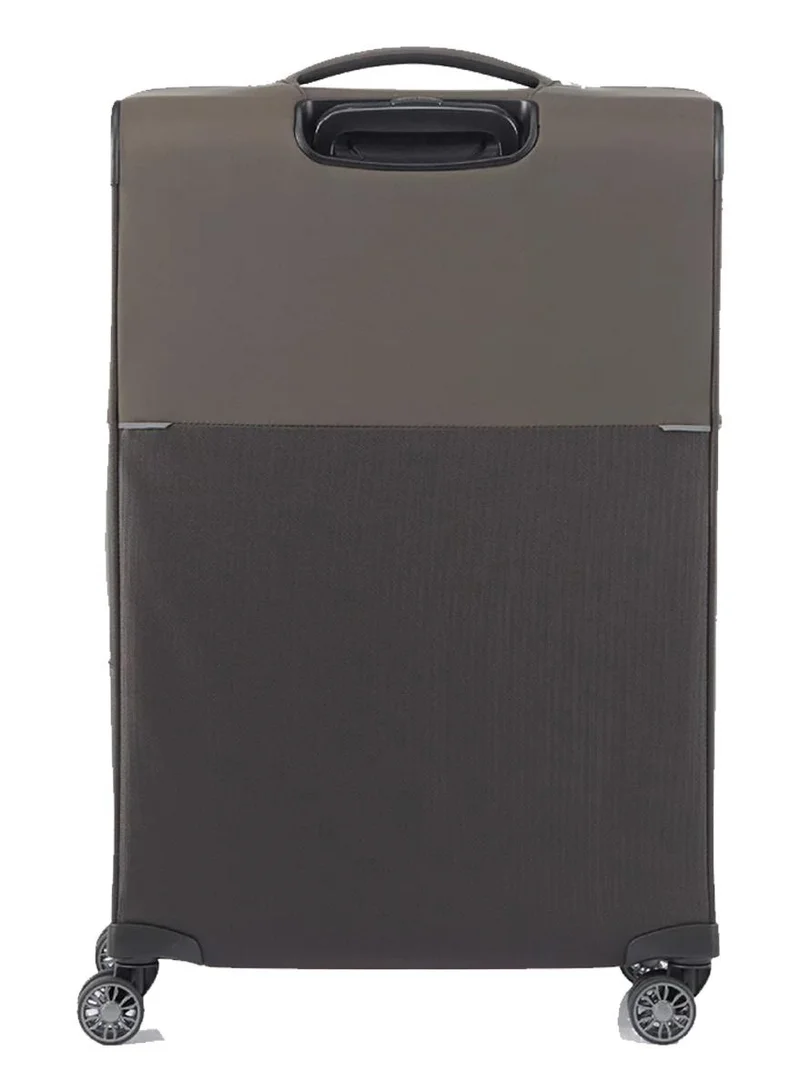 Samsonite 71 73h suitcase check-in size 71 cm / 26 inch, 4 spinner wheels, 100% nylon, platin grey|soft top|front pocket compartment|tsa combination lock|expandable - 10 years international warranty  | Best Price UAE