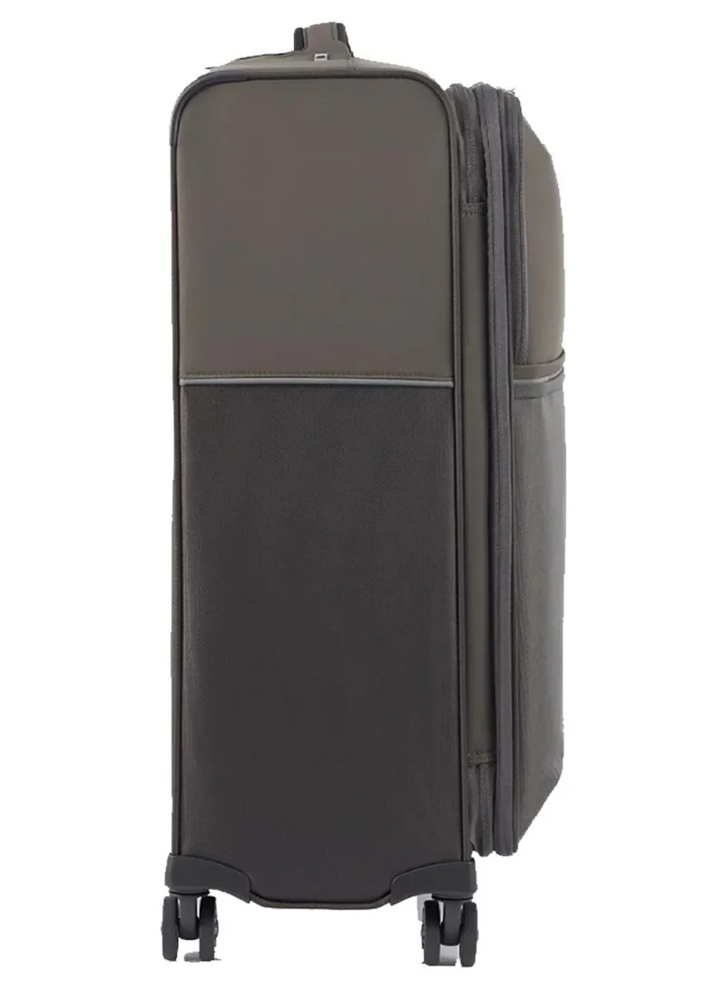 Samsonite 71 73h suitcase check-in size 71 cm / 26 inch, 4 spinner wheels, 100% nylon, platin grey|soft top|front pocket compartment|tsa combination lock|expandable - 10 years international warranty  | Best Price UAE