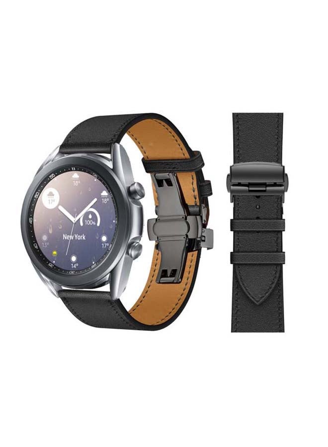 Perfii Replacement Band For Samsung Galaxy Watch3 Supreme Black/Silver - Image 1